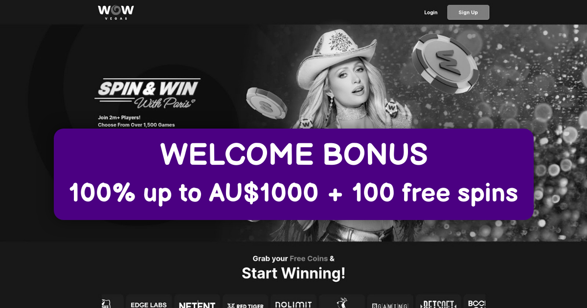 WOW Vegas Casino welcome bonus